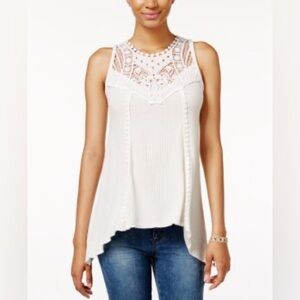 American Rag Crocheted Handkerchief-Hem Top